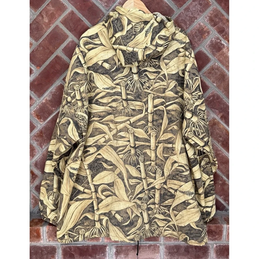 Vintage‎ Clarkfield Camo Jacket Mens Size XXL Hood Predator Style Treebark USA